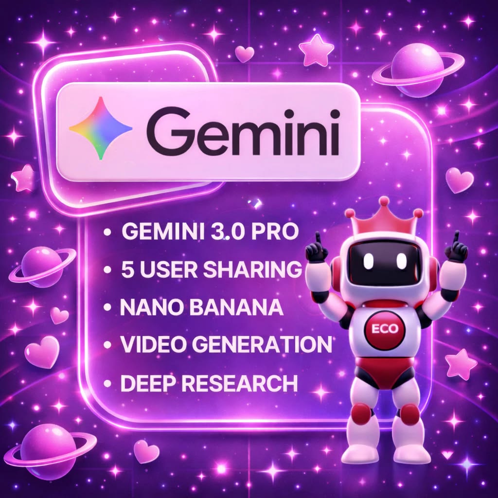 Gemini Pro + 5TB Drive Bundle | 1 Year | Old Gmail Pixel Access
